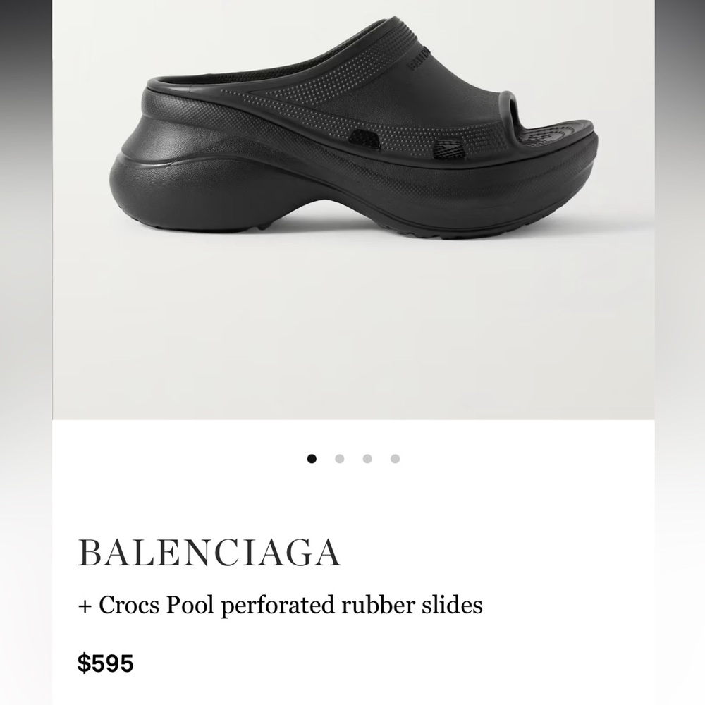 ❗️NEW🖤BALENCIAGA+CROCS🖤Platform Slides. Designed in Collaboration with CROCS - Picture 8 of 11